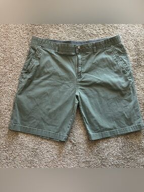 Weatherproof Shorts Mens 42 Green Chino Utility Zip Pocket Stretch casual